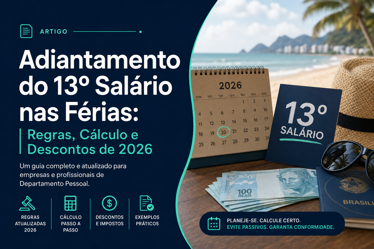 Adiantamento do 13º Salário nas Férias: Regras, Cálculo e Descontos de 2026