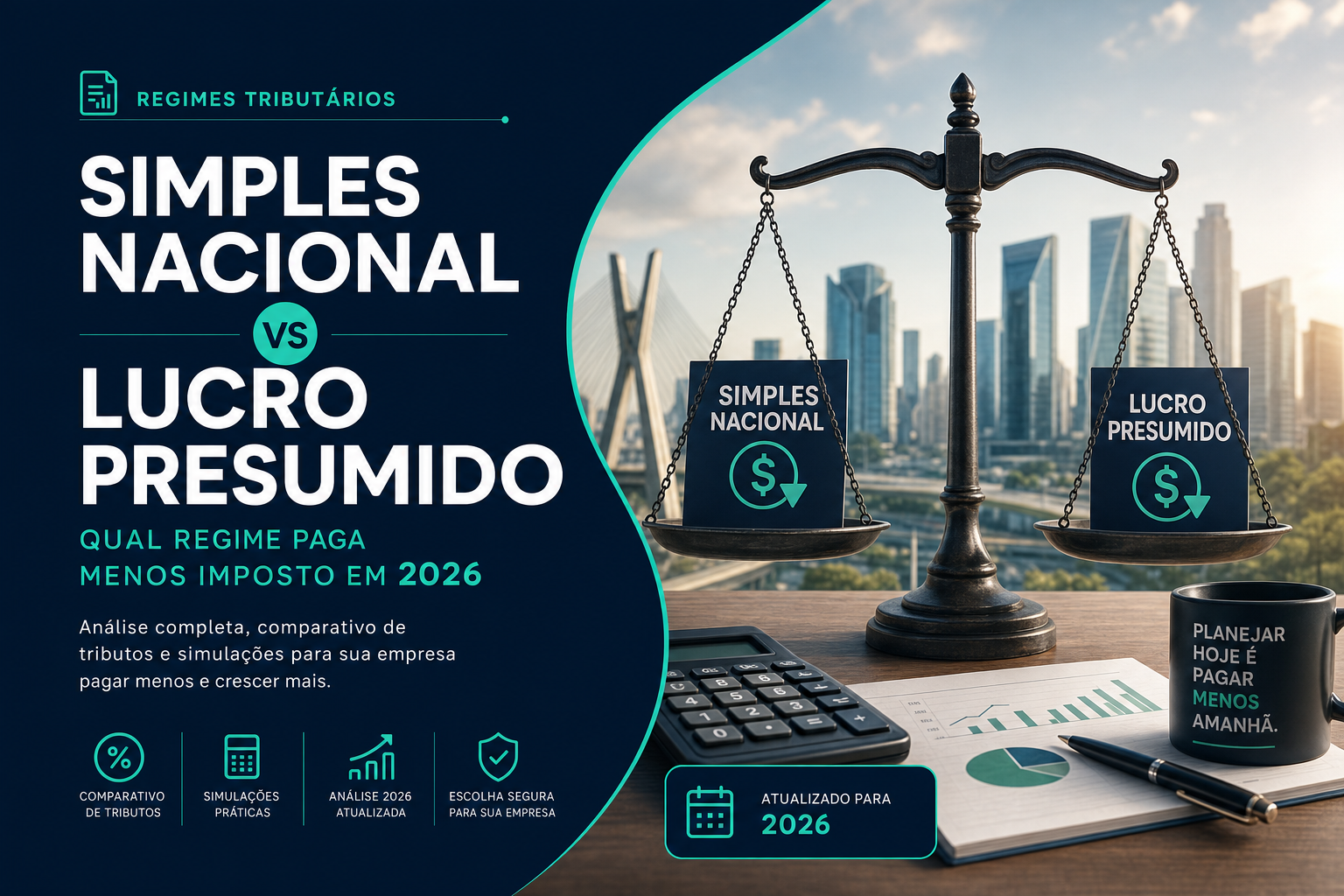 SIMPLES NACIONAL vs LUCRO PRESUMIDO: Qual regime paga menos imposto em 2026
