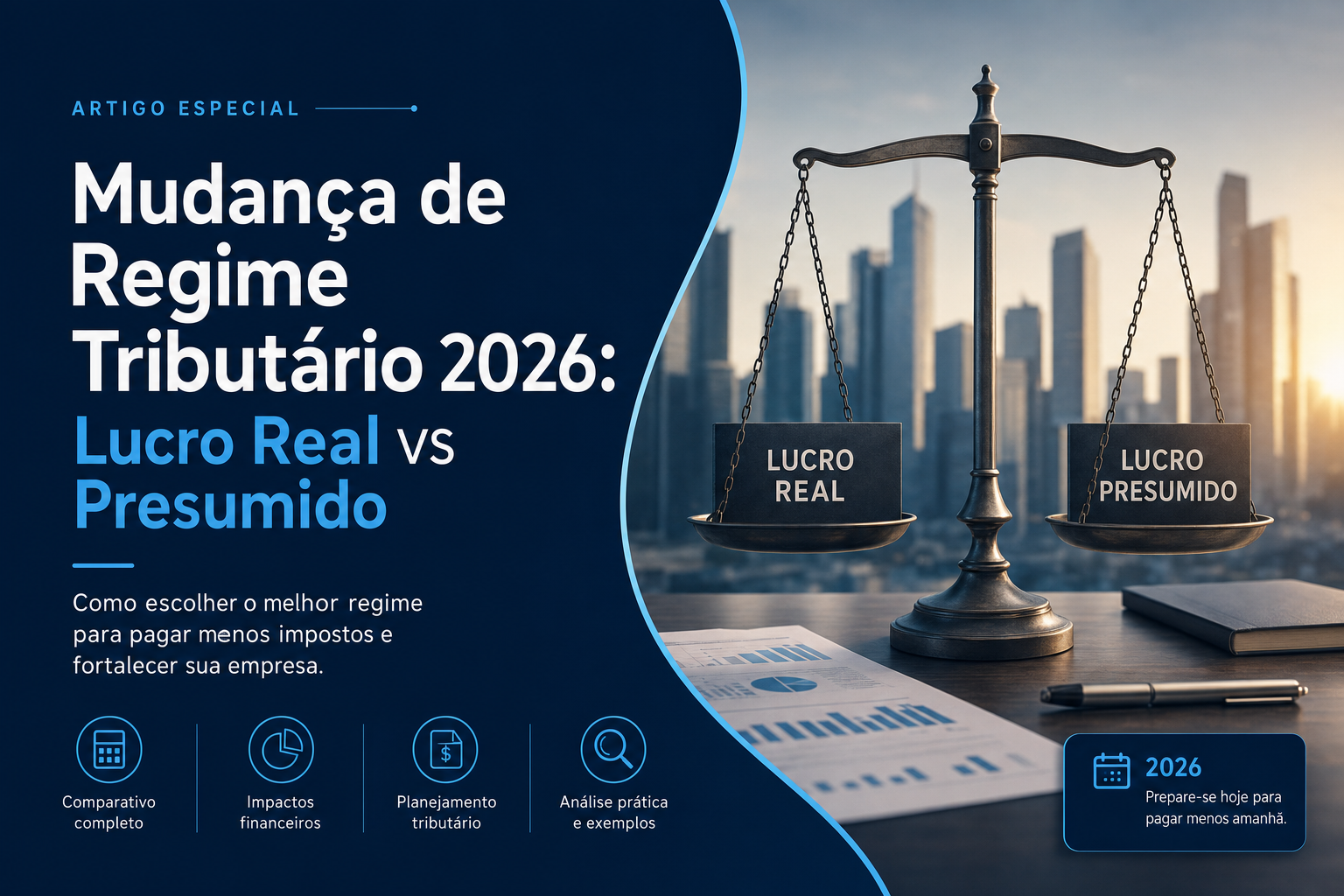 Mudança de Regime Tributário 2026: Lucro Real vs Presumido