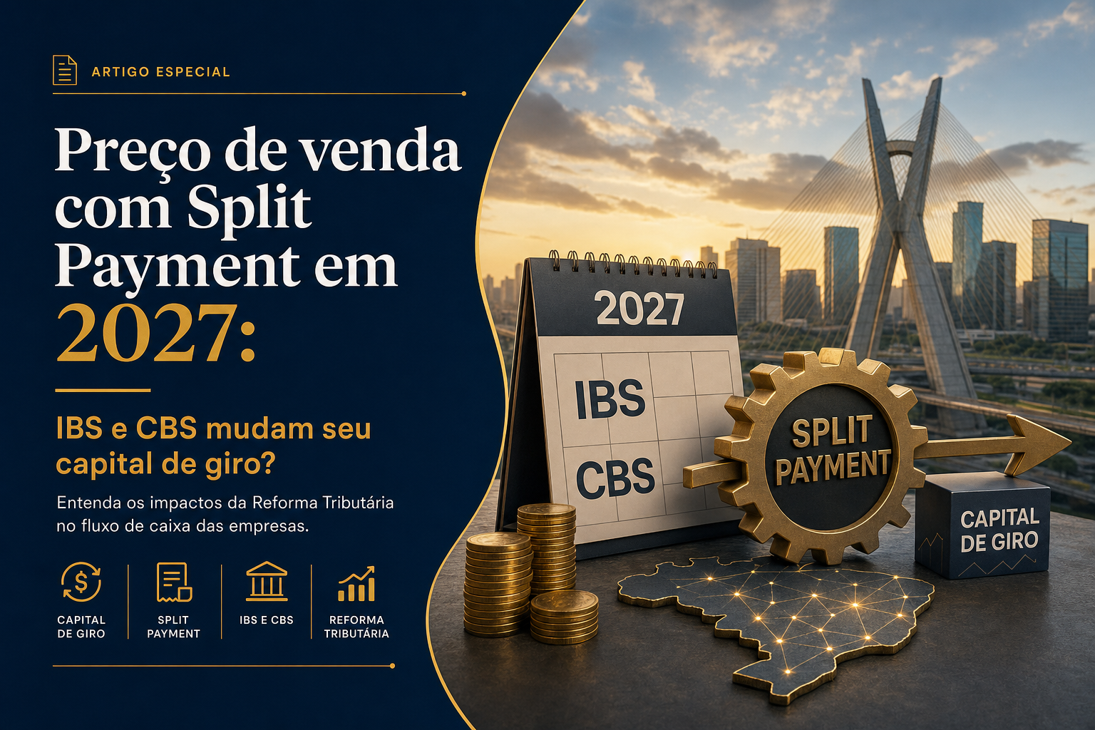 Preço de venda com Split Payment em 2027: IBS e CBS mudam seu capital de giro?