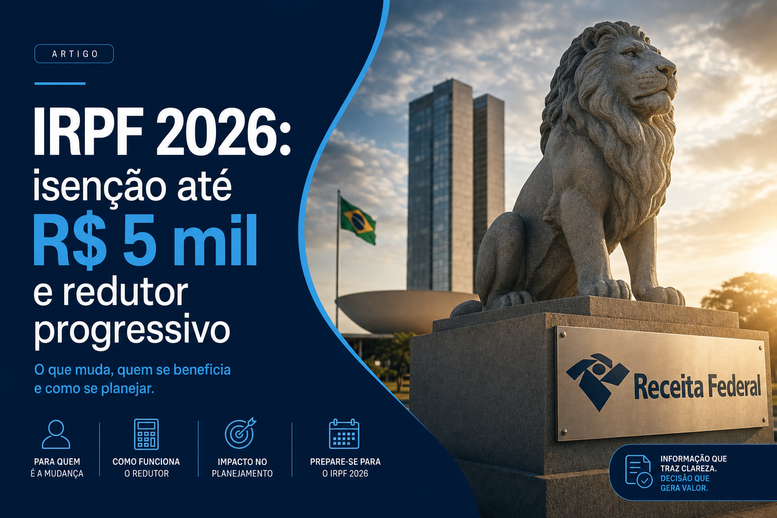 IRPF 2026: isenção até R$ 5 mil e redutor progressivo — como calcular na folha e na declaração