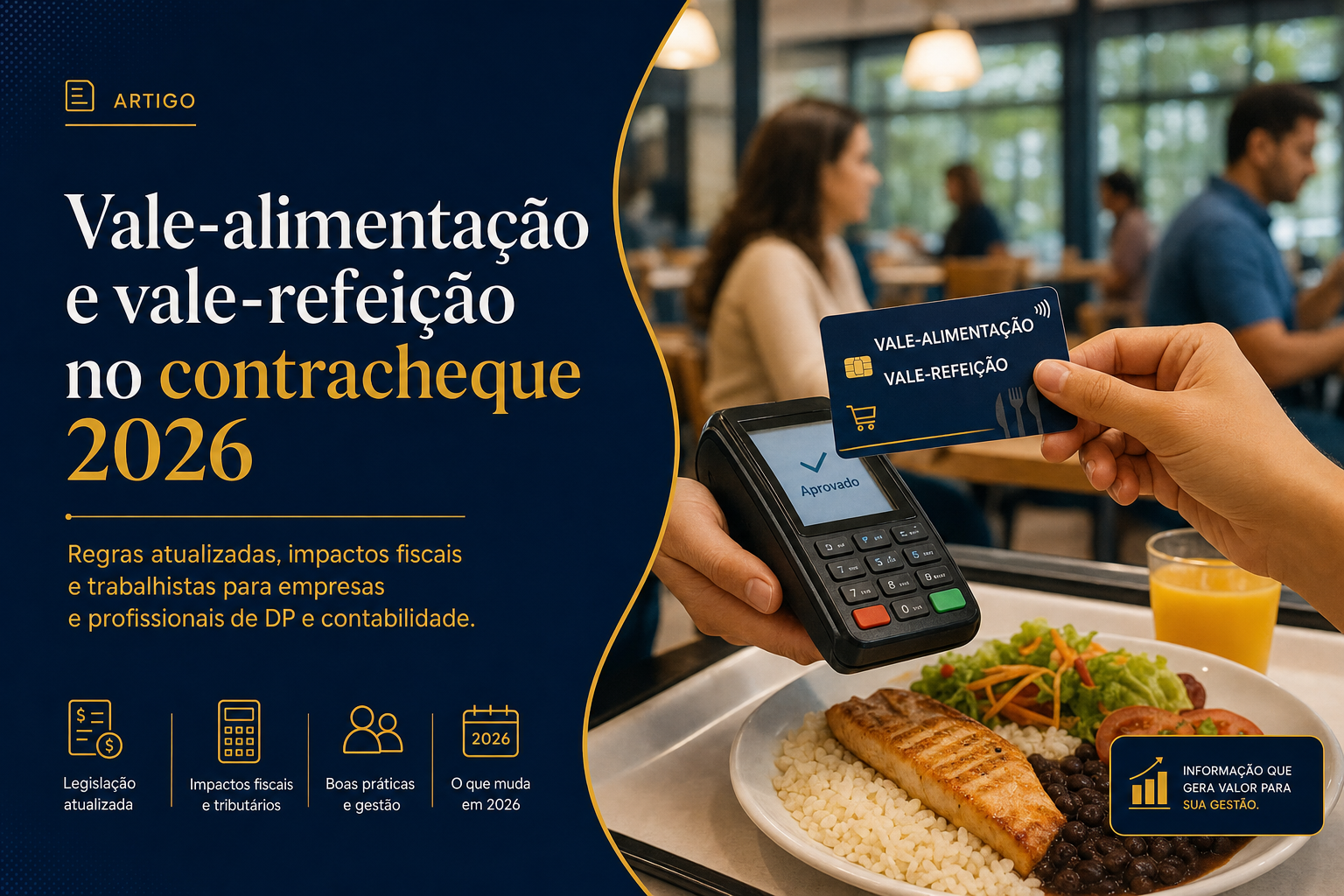Vale-alimentação e vale-refeição no contracheque 2026: isenção de INSS e IR